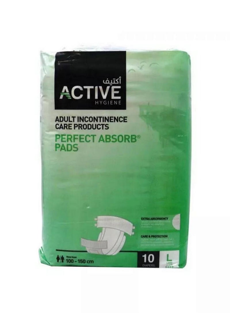 Active Adult Diaper Large 100-150 Cm 10 Pcs